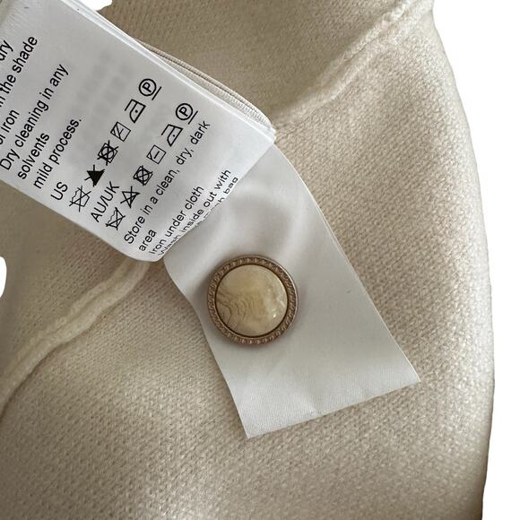 GOELIA Women's Off-White Button Front Cardigan - Size 10 NWT - Picture 7 of 8